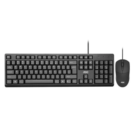 TECLADO + MOUSE AOC KM160B USB ALAMBRICO NEGRO